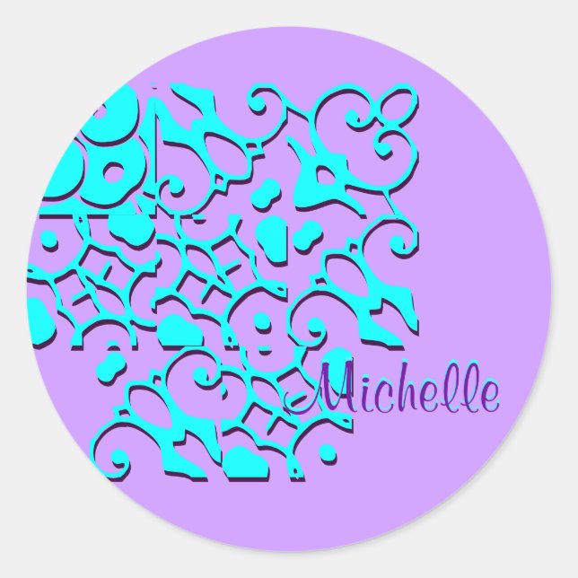 Rond Sticker de nom de Michelle Designer (Devant)