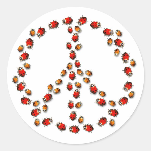 Rond Sticker de paix Ladybug (Devant)