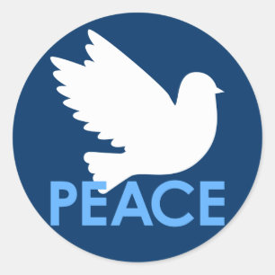 Rond Sticker de Peace Dove