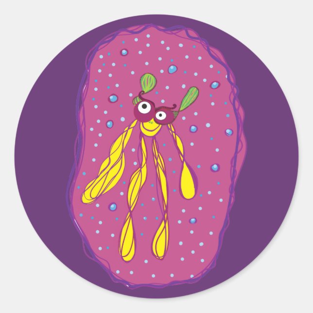 Rond Sticker de personnage de dessin animé (Devant)