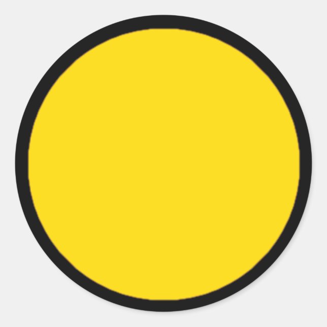 Rond Sticker de pièce de jeu RAINBO - Grand Jaune sur N (Devant)