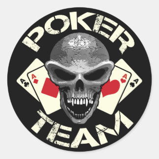 Rond Sticker de poker crânien