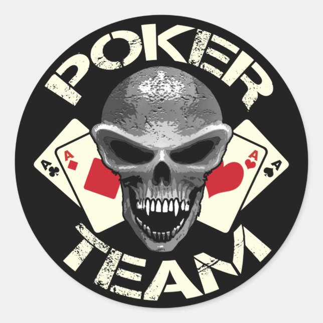 Rond Sticker de poker crânien (Devant)