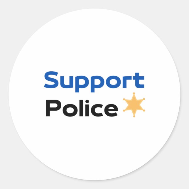 Rond Sticker de police de support1 (Devant)