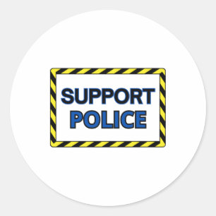 Rond Sticker de police de support2