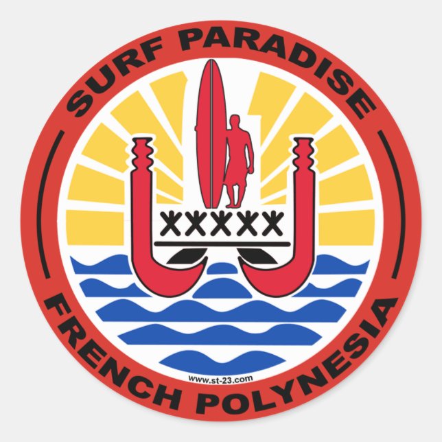 Rond Sticker de Polynésie (Devant)