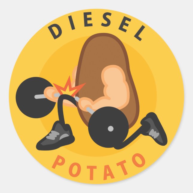 Rond Sticker de pomme de terre diesel (Devant)