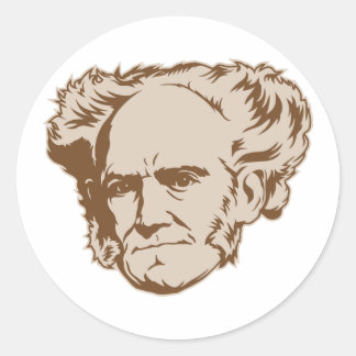 Rond Sticker de portrait Schopenhauer