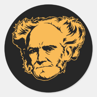 Rond Sticker de portrait Schopenhauer
