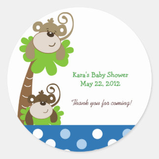 Rond Sticker de préférence personnalisé MONKEY TIME (BL