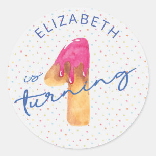 Rond Sticker de premier anniversaire pour bonbons