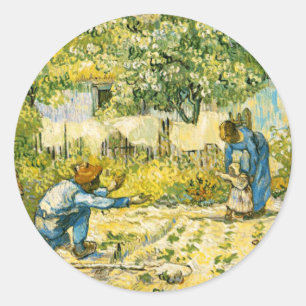 Rond Sticker de première étape Van Gogh