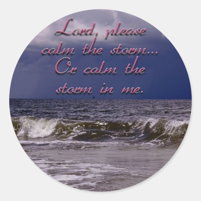 Rond Sticker de prière chrétienne (Devant)