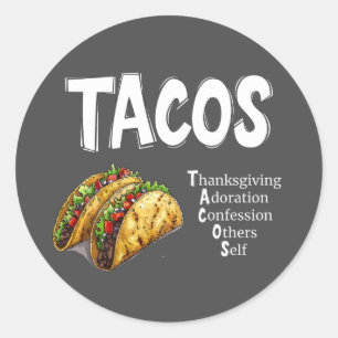Rond Sticker de prière TACOS