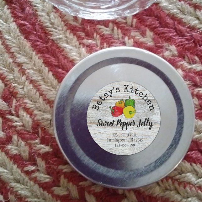 Rond Sticker de produit de gelée de poivre doux (Créateur téléchargé)
