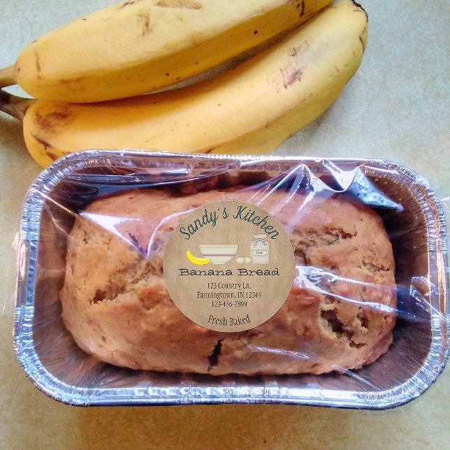 Rond Sticker de produit de pain de banane (Créateur téléchargé)
