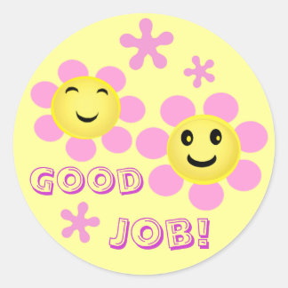 Rond Sticker de récompense de fleur de texte personnali