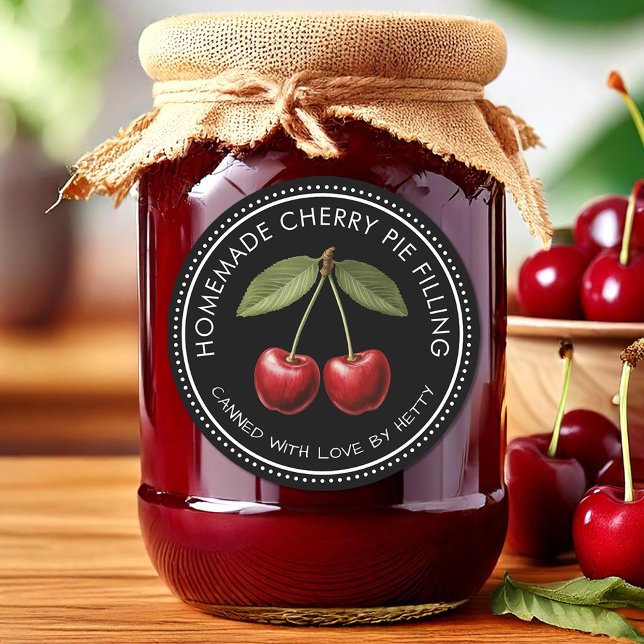 Rond sticker de remplissage de tarte cerise pour les re (Créateur téléchargé)