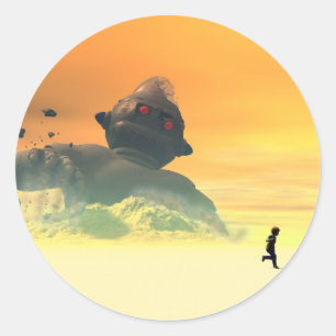 Rond Sticker de renouveau robotisé