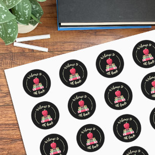 Rond Sticker de retour à l'école pour tableau noir Appl