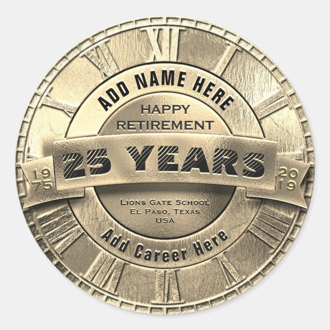 Rond Sticker de retrait personnalisé (Devant)