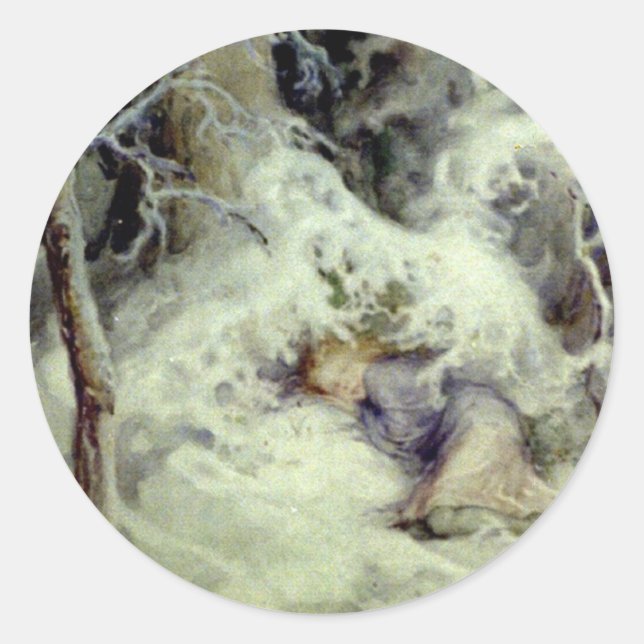 Rond Sticker de rêve de Noël (Devant)