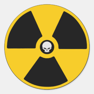 Rond Sticker de risque de rayonnement