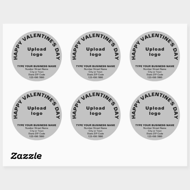 Rond Sticker de Saint Valentin d'affaires sur Sticker g (Feuille)