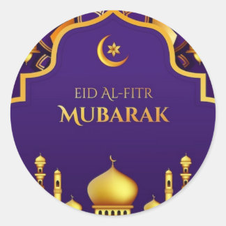 Rond Sticker de salutation de l'Aïd Al-Fitr