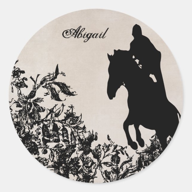 Rond Sticker de saut équestre personnalisé (Devant)