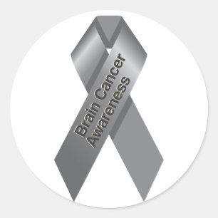 Rond Sticker de sensibilisation au cancer du cerveau