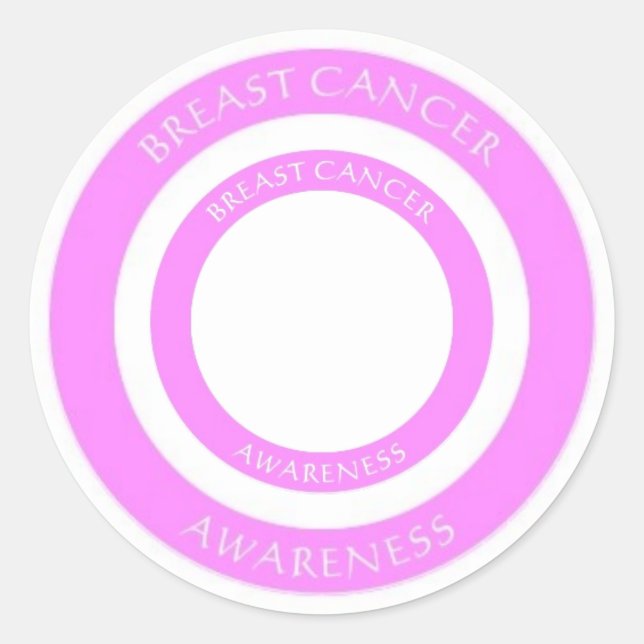 Rond Sticker de sensibilisation au cancer du sein II (Devant)