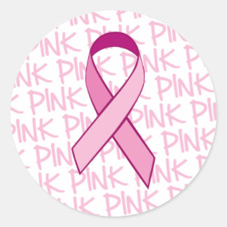 Rond Sticker de sensibilisation au cancer du sein - Rub