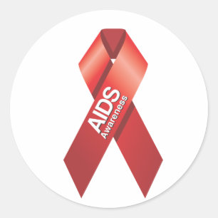 Rond Sticker de sensibilisation au sida