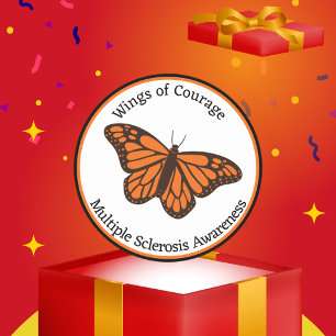 Rond Sticker de sensibilisation MS Wings of Courage