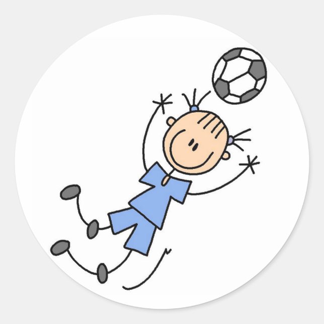 Rond Sticker de soccer Blue Girls (Devant)
