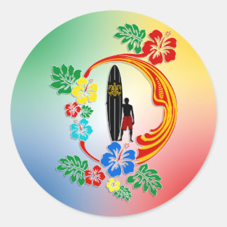 Rond Sticker de surf