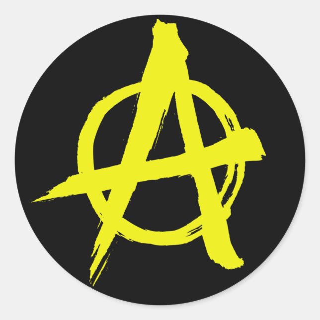 Rond Sticker de symbole anarcho-capitaliste (Devant)