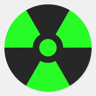 Rond Sticker de symbole de rayonnement