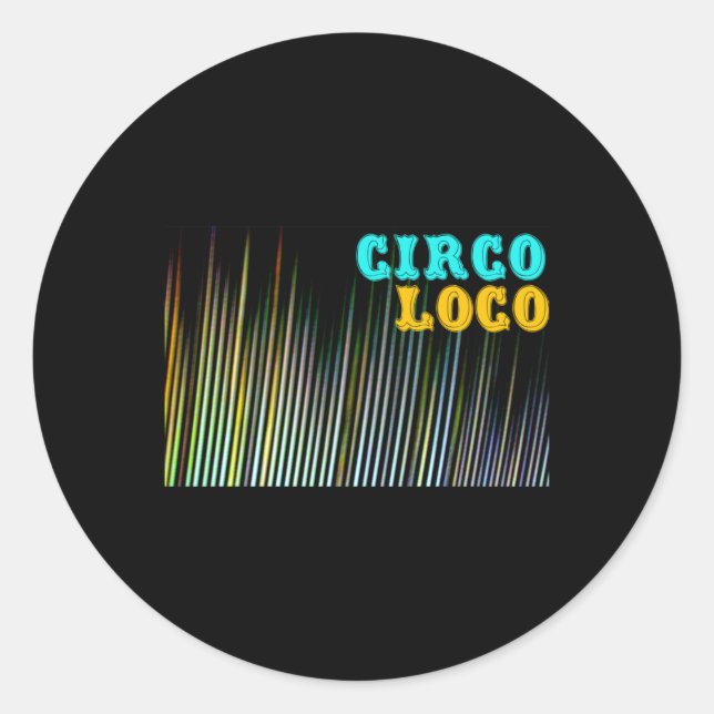Rond Sticker de texte de la bande de couleur Circo (Devant)