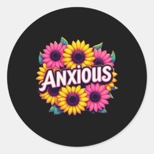 Rond Sticker de texte de tournesol nuisible