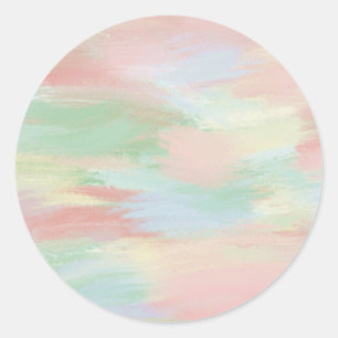 Rond Sticker de texture couleur vert et de peinture à p