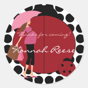 Rond Sticker de topus de gâteau Ladybug