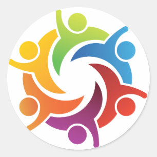 Rond Sticker de travail d'équipe - SRF