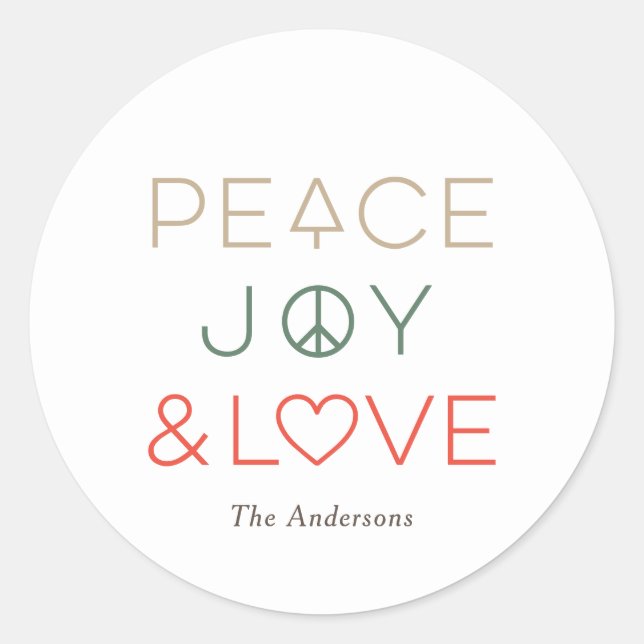 Rond Sticker de vacances de style moderne (Devant)