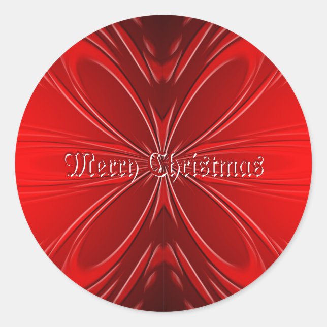 Rond Sticker de vacances Floral Rouge (Devant)