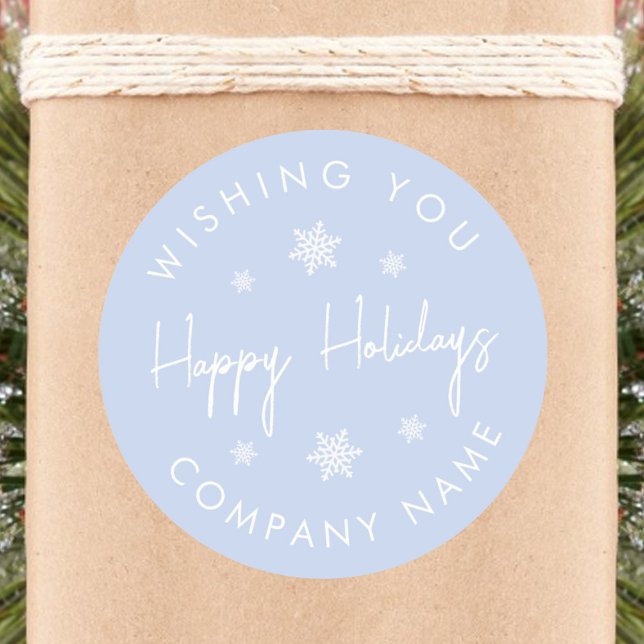 Rond Sticker de vacances moderne Snowflake (Créateur téléchargé)