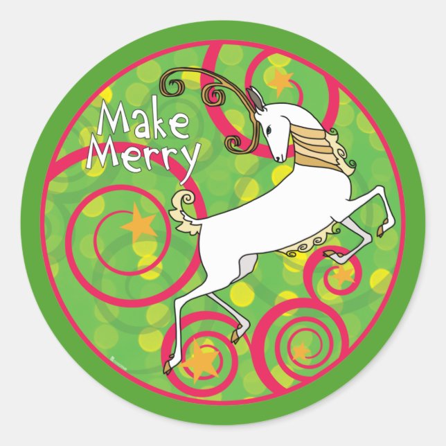 Rond Sticker de vacances Reindeer (Devant)