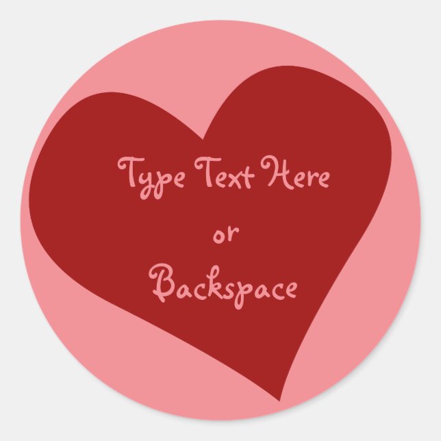 Rond Sticker de Valentine I Love You Sticker Personnali (Devant)