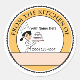 Rond Sticker de vente de boulangerie personnalisée Étiq